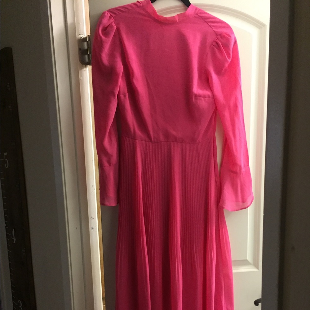 ASOS hot pink 70’s gown